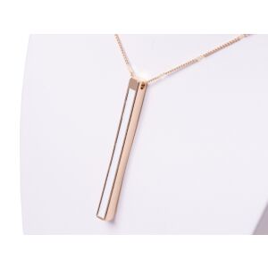 Zlatý náhrdelník s príveskom s bielymi smaltovanými detailmi - Dámske náhrdelníky