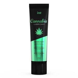 Intt Cannabis Gleitmittel 100ml, wasserbasiertes persönliches Gleitmittel mit Cannabis Geschmack - Intt
