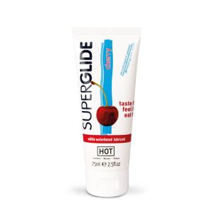 Lubrifiant comestibil HOT Superglide pe bază de apă - CHERRY - 75ml 118881257