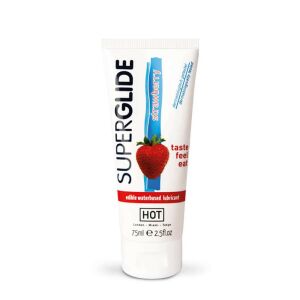 Lubrifiant comestibil HOT Superglide pe bază de apă - CAPSUNI - 75ml 118881265