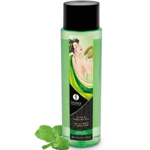 Shunga Sensual Mint Sprchový gél a pena do kúpeľa s mätovými listami - 370ml - Kúpeľňa