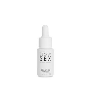 Slow Sex Oral Sex Öl mit CBD, 15ml Flasche isoliert - Gleitmittel für den Intimbereich