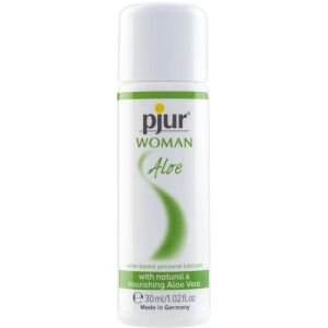 pjur WOMAN Aloe Gleitmittel 30ml, wasserbasiertes persönliches Gleitmittel mit natürlicher Aloe Vera - Gleitmittel für den Intimbereich