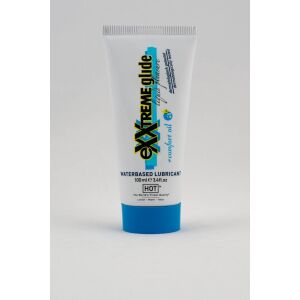 Hot eXXtreme Glide Gleitmittel auf Wasserbasis mit Komfortöl, 100ml - Gleitmittel für den Intimbereich