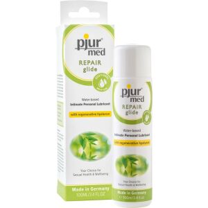 Pjur Med Repair Glide Gleitmittel 100ml - Intim-Gleitmittel auf Wasserbasis mit regenerativem Hyaluron - Gleitmittel für den Intimbereich
