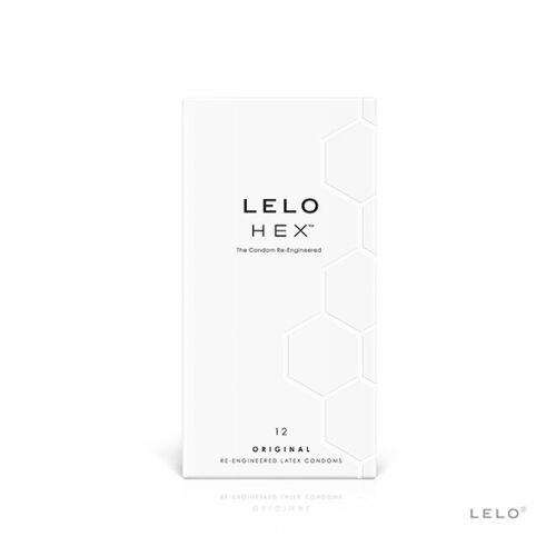 LELO HEX Original Óvszer, 12 darabos kiszerelés, Újratervezett Latex Óvszer - Óvszer