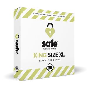 Safe King Size XL óvszerek, 36 darabos kiszerelés - King