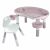 MOA 3in1 Multifunctional Kids Table and Chair Set, pink and white, sand and water table