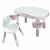 MOA 3in1 Multifunctional Kids Table and Chair Set, pink and white, Lego Duplo compatible