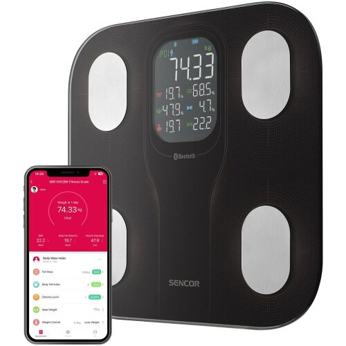 Sencor SBS 9002BK Bluetooth body fat scale with app integration