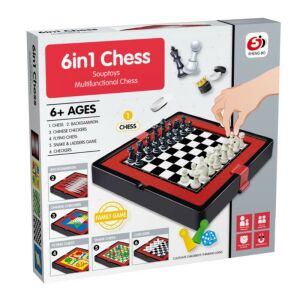 6IN1 társasjáték szett 146069749 - Dominó, sakk