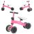 Pepita Knacky pink 4-wheel balance bike collage, steel frame, 12 inch wheels