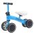 Pepita 4-wheeled balance bike, blue, for toddlers, with adjustable seat and handlebars