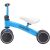 Side view of Pepita 4-wheeled balance bike, blue, for toddlers
