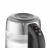 Adler AD 1247 Wasserkocher mit Temperaturregelung, 1,7L, Silber, Glas, kochendes Wasser, beleuchtet, Nahaufnahme des Displays