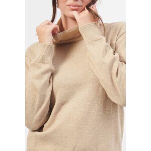 Pulover Armani Exchange pentru femei cu guler înalt în aur și bej - Pulovere pentru femei