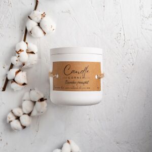 Lumanare parfumata handmade din ceara naturala de soia 100%, aroma Bumbac proaspat, Recipient ceramic alb, 150 g 118916626 - Odorizante de camera