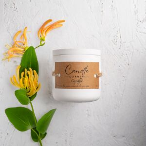 Lumanare parfumata handmade din ceara naturala de soia 100%, aroma de Caprifoi, Recipient ceramic, 150 g 118916775 - Odorizante de camera