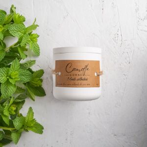 Lumanare parfumata handmade din ceara naturala de soia 100%, aroma de Menta salbatica, Recipient ceramic, 150 g 118917045 - Odorizante de camera