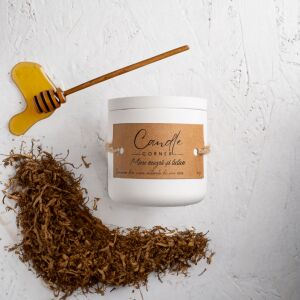 Lumanare parfumata handmade din ceara naturala de soia 100%, aroma de Miere neagra si tutun, Recipient ceramic, 150 g 118917061 - Odorizante de camera