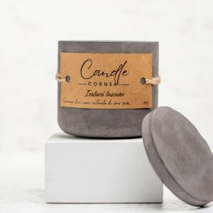 Lumanare parfumata handmade din ceara naturala de soia 100%, aroma de Ierburi Toscane, Recipient ceramic, 150 g 118917316 - Odorizante de camera