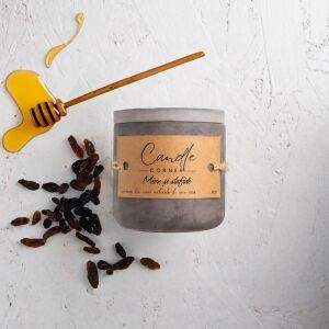 Lumanare parfumata handmade din ceara naturala de soia 100%, aroma de Miere si stafide, Recipient ceramic, 150 g 118917325 - Odorizante de camera