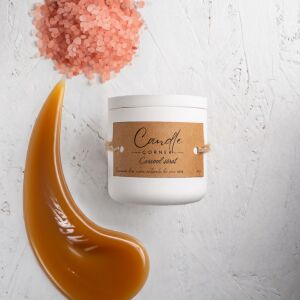 Lumanare parfumata handmade din ceara naturala de soia 100%, aroma Caramel sărat, Recipient ceramic, 150 g 118917411 - Odorizante de camera