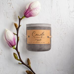 Lumanare parfumata handmade din ceara naturala de soia 100%, aroma Magnolie, Recipient ceramic, 150 g 118917442 - Odorizante de camera