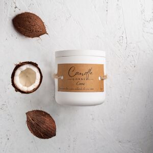 Lumanare parfumata handmade din ceara naturala de soia 100%, aroma Cocos, Recipient ceramic, 150 g 118917444 - Odorizante de camera