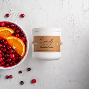 Lumanare parfumata handmade din ceara naturala de soia 100%, aroma Punch de Craciun, Recipient ceramic, 150 g 118917456 - Odorizante de camera