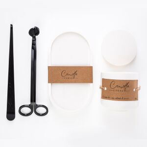 Комплект арабски свещи Oud, свещник, елегантен аксесоар за гасене на свещта и ножица за рязане на фитила на свещта 118918020 - Освежител за въздух