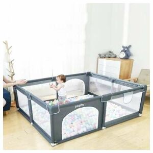 Obniżona wartość! - Pepita XXL Runner z zamkiem błyskawicznym i plastikowymi kulkami 180x200cm #szary