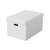 Esselte Home storage box, white, L size, with geometric pattern, 3 pack