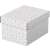 Esselte Home storage box, small size, white, geometric pattern, 3 pack