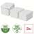 Esselte Home storage boxes, white, S size, geometric pattern, 3 pack
