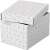 Esselte Home storage box, small size, white, geometric pattern, 3 pack