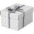 Esselte Home storage box, small size, white, geometric pattern, 3 pack, gift wrapping
