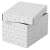 Esselte Home storage box, small size, white, geometric pattern, 3 pack
