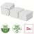 Esselte Home storage boxes, small size, white, geometric pattern, 3 pack