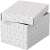 Esselte Home storage box, small size, white, geometric pattern, 3 pack