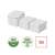 ESSELTE Home storage boxes, white, small size, geometric pattern, 3 pack, 100% recycled and recyclable