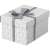 Esselte Home storage box, small size, white, geometric pattern, 3 pack, gift wrapping