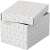 Esselte Home storage box, small size, white, geometric pattern, 3 pack