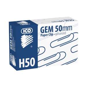 ICO Gem 50mm Paper Clip, 100 pack, galvanized - Paperclip