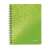 LEITZ Wow A4 spiral notebook, green, checkered, 80 sheets