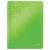 LEITZ Wow A4 spiral notebook, green, checkered, 80 sheets