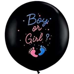Nemet felfedő konfetti lufi, S DEPOT®, a baba nemének felfedésére, 90 cm, fekete