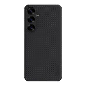 Nillkin Super Frosted Pro Fekete tok Samsung Galaxy S25 Plus telefonhoz, mágneses, ütésálló, gumírozott - Nillkin