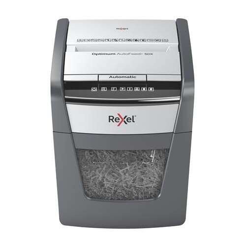 Шредер Rexel Optimum AutoFeed+ 50X с нарязване на конфети