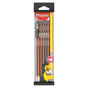 Set de creioane grafit, HB, triunghiular, MAPED, negru - 6 buc/blank